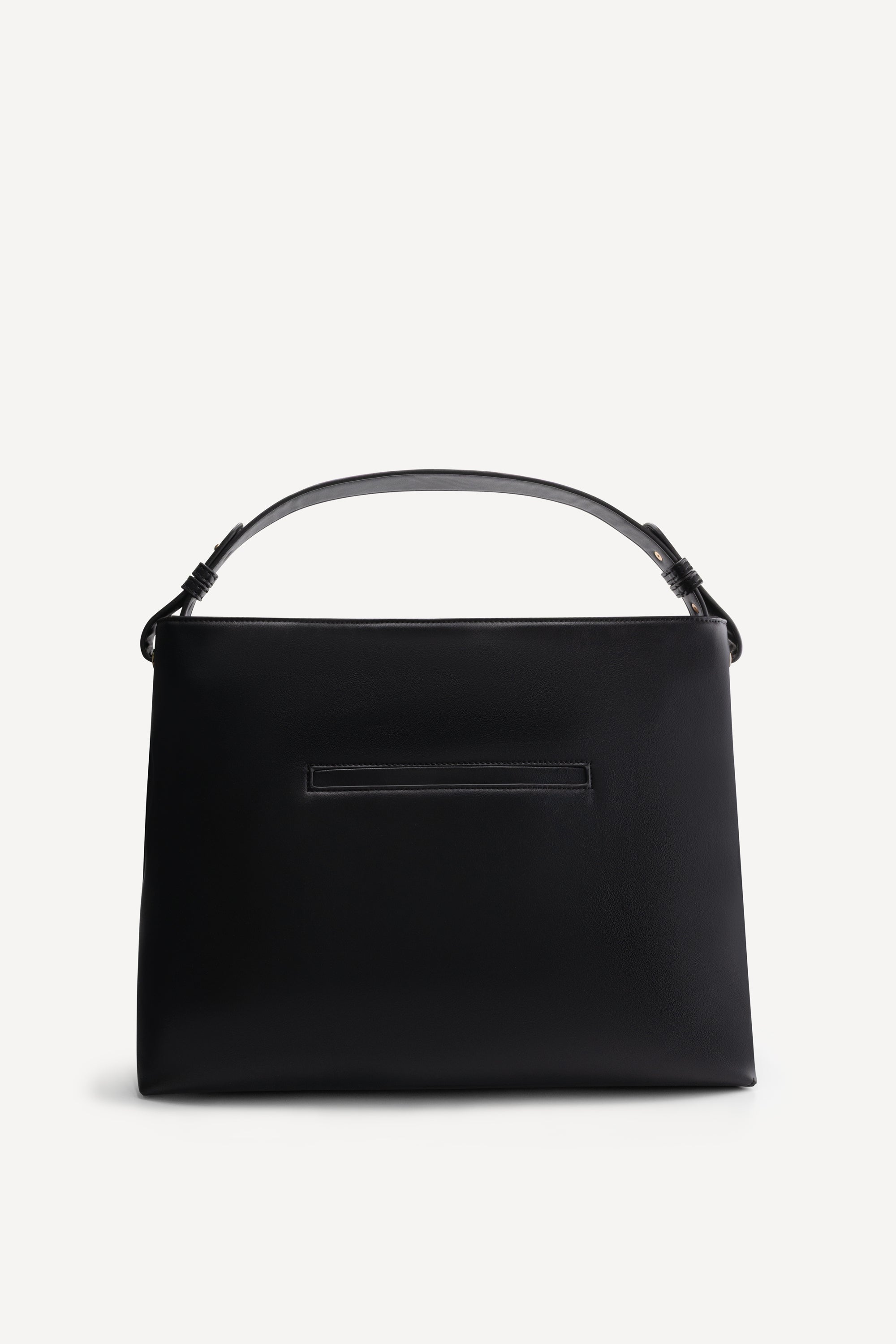 Achteraanzicht van The Jimmi Black luxe luiertas met achtervak